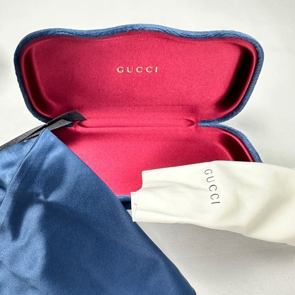 Gucci Black Minimal Square Sunglasses w/Logo main image 12